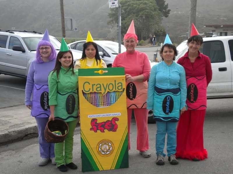 SCCS team in Crayola crayon costumes